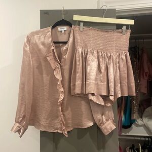 Koch top and skirt set. Top is size xs, skirt is s.